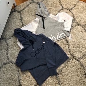2 Calvin Klein Performance Cropped Sweatshirts
